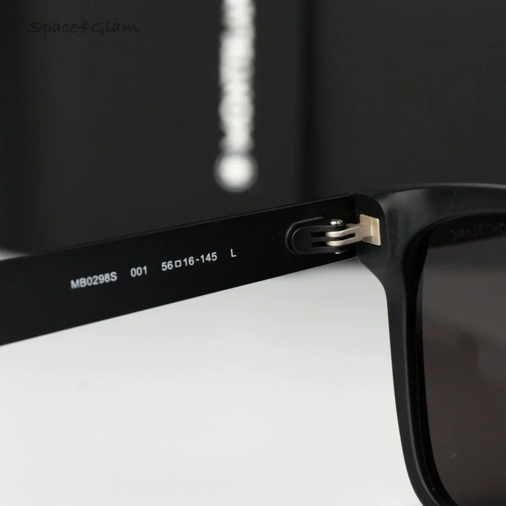 Montblanc Men Sunglasses Matte Black Grey Square MB0298S 001 BRAND NEW